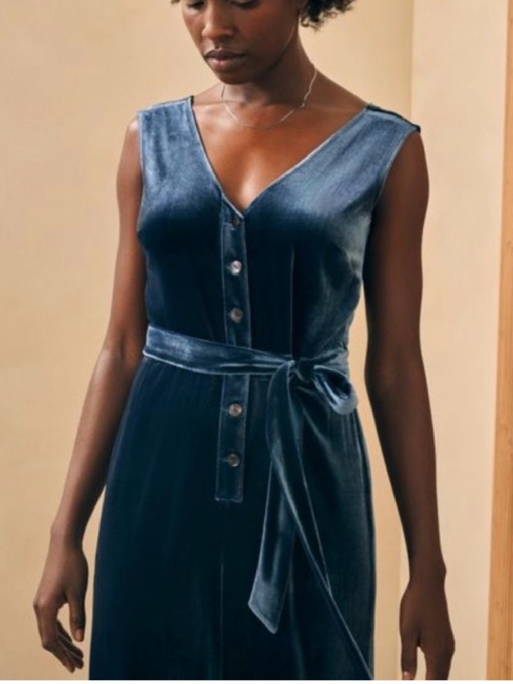 NWOT FAHERTY Alina Velvet Jumpsuit - Picture 2 of 7
